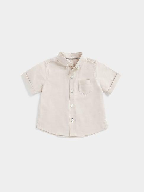 mothercare kids beige solid shirt