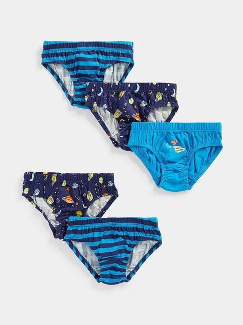 mothercare kids blue printed brief (pack of 5)