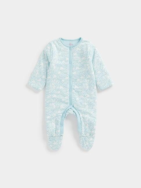 mothercare kids blue printed full sleeves bodysuit