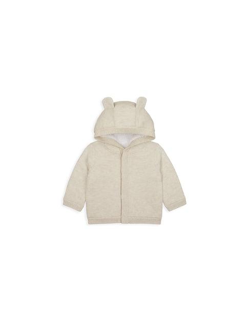 mothercare kids cream solid full sleeves cardigan