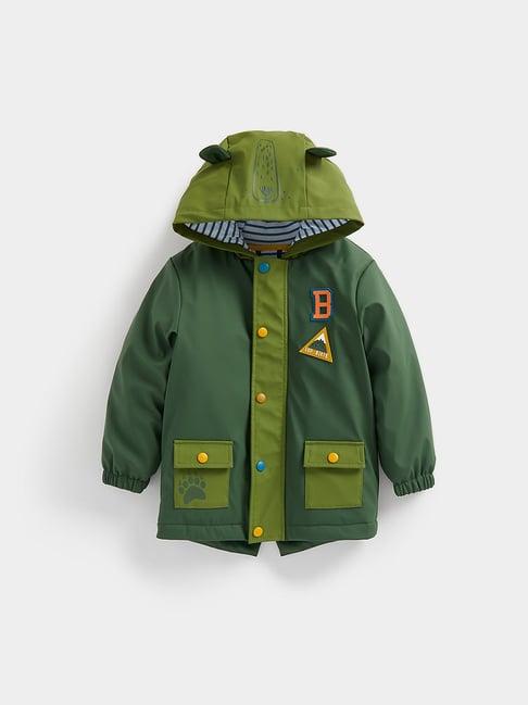 mothercare kids green applique full sleeves jacket