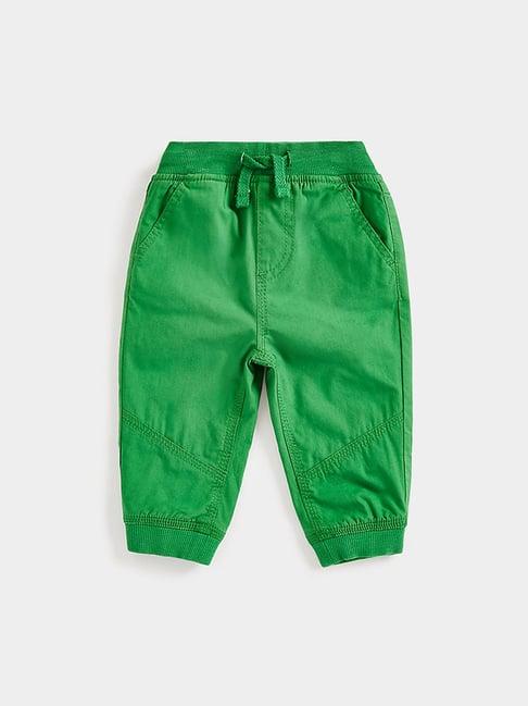mothercare kids green solid trackpants