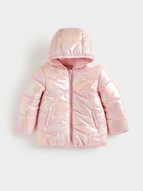 mothercare kids light pink quilted full sleeves padded jacket