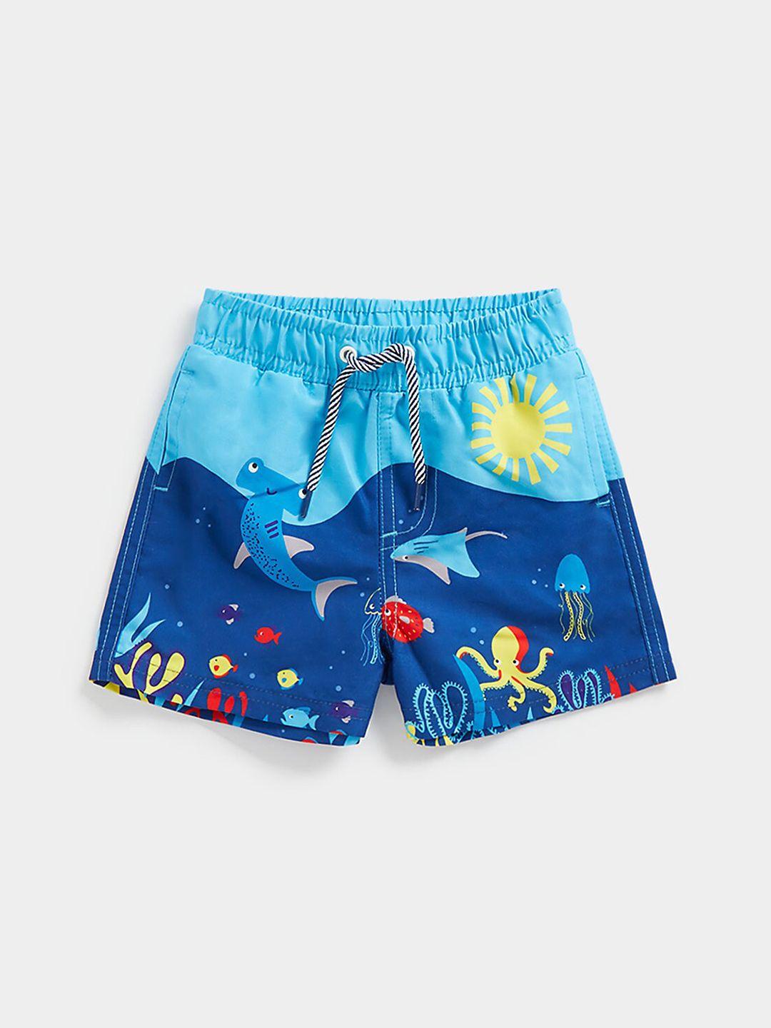 mothercare kids mid rise graphic printed shorts
