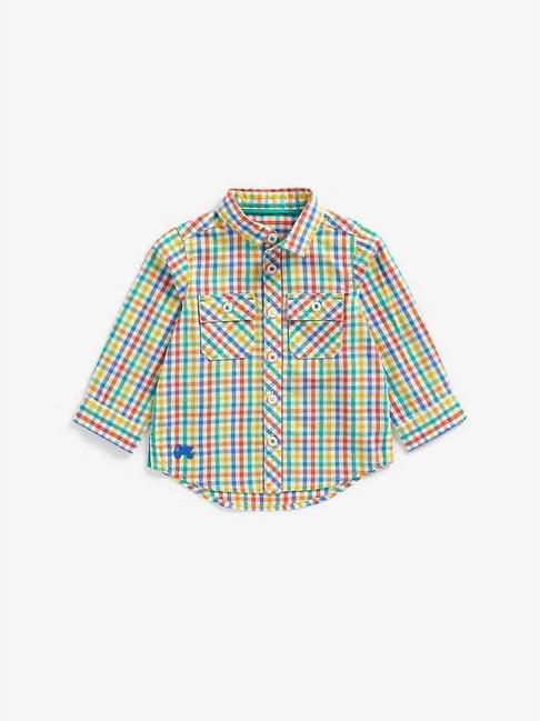 mothercare kids multicolor chequered full sleeves shirt