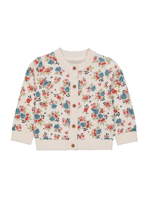 mothercare kids multicolor cotton printed full sleeves cardigan