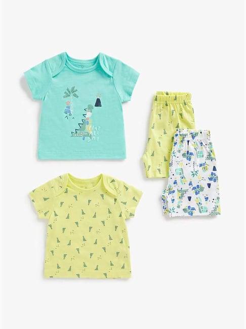 mothercare kids multicolor cotton printed t-shirt set (pack of 2)