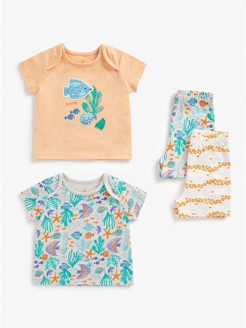 mothercare kids multicolor cotton printed t-shirt set (pack of 2)