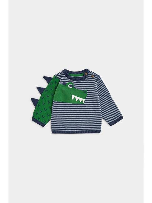 mothercare kids navy self design full sleeves sweater