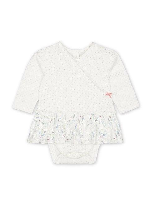 mothercare kids off white floral print full sleeves bodysuit