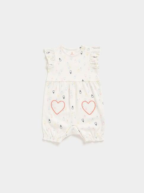 mothercare kids off white floral print romper