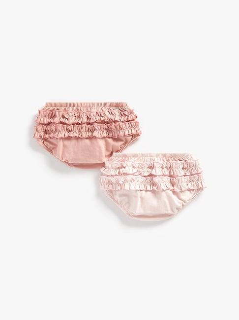 mothercare kids peach solid briefs (pack of 2)