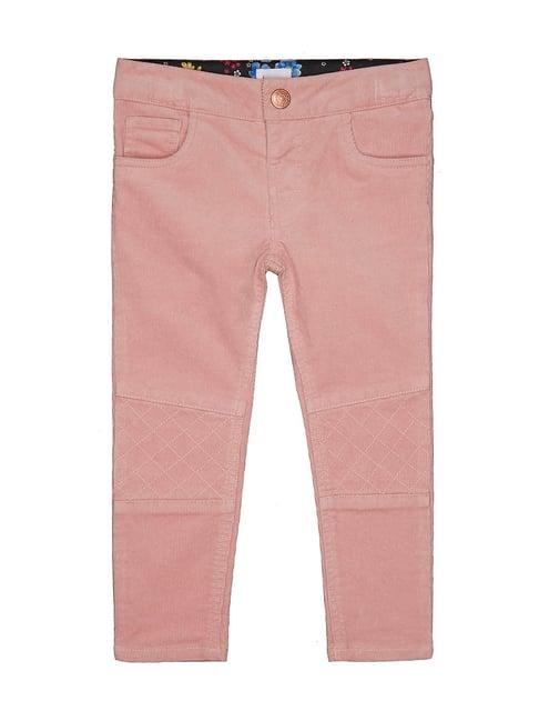 mothercare kids peach solid trousers