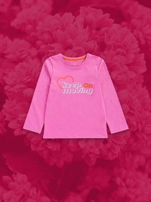mothercare kids pink cotton printed full sleeves top