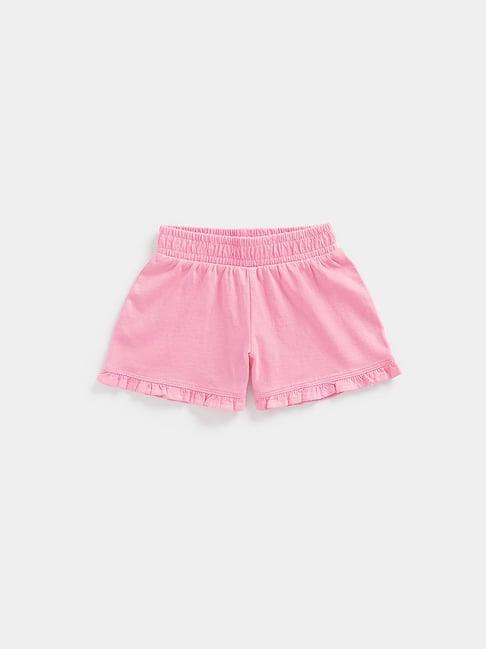mothercare kids pink solid shorts