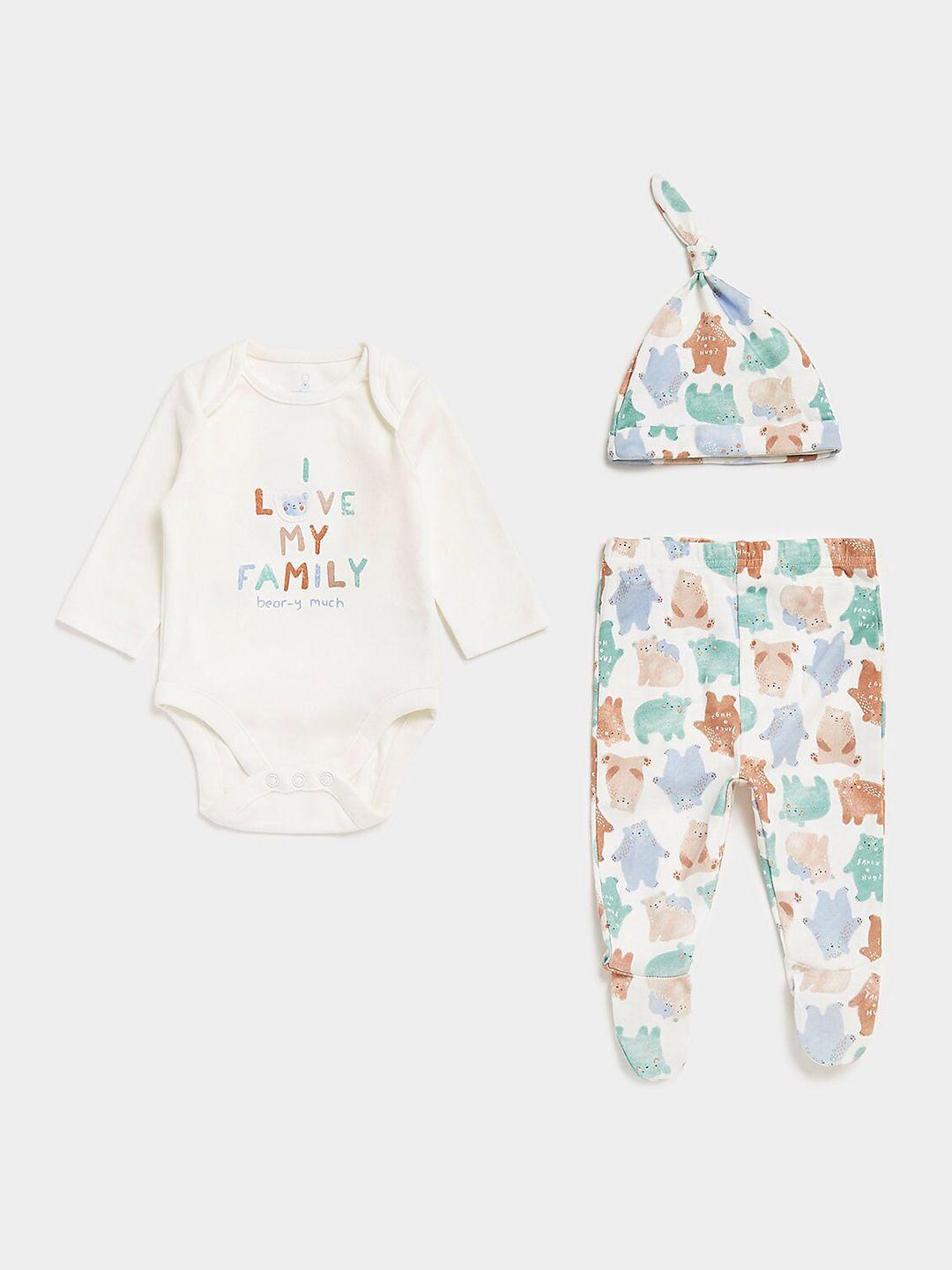 mothercare kids printed pure cotton top & leggings