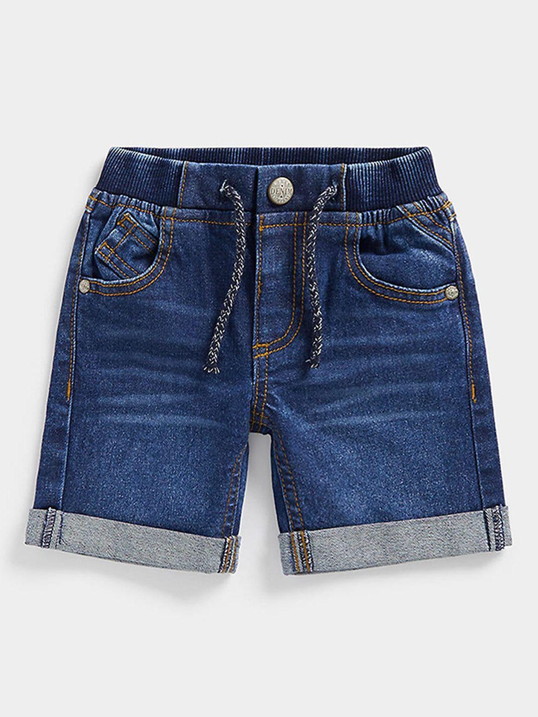 mothercare kids washed pure cotton denim shorts