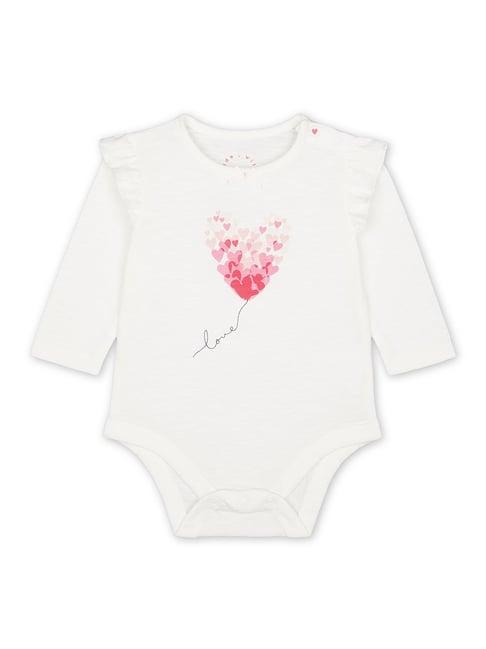 mothercare kids white printed full sleeves bodysuit