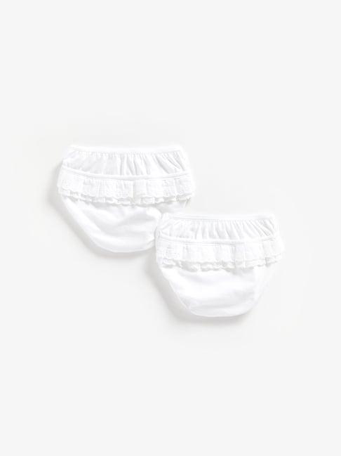 mothercare kids white solid brief (pack of 2)