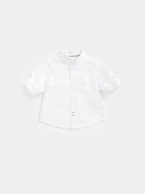 mothercare kids white solid full sleeves shirt