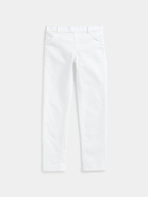mothercare kids white solid jeggings