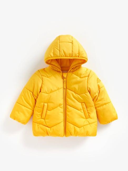 mothercare kids yellow quilted full sleeves padded jacket
