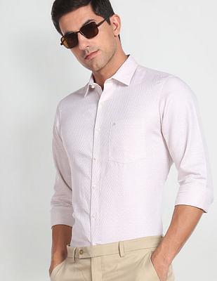 motif patterned dobby formal shirt