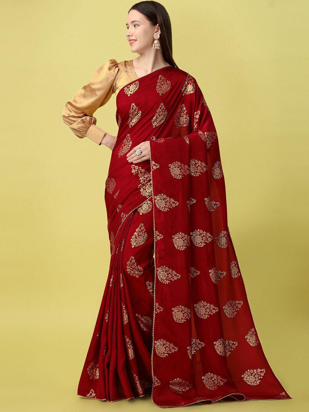 motihamir floral woven design zari pure silk saree