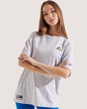 mountain sport emb crew-neck t-shirt