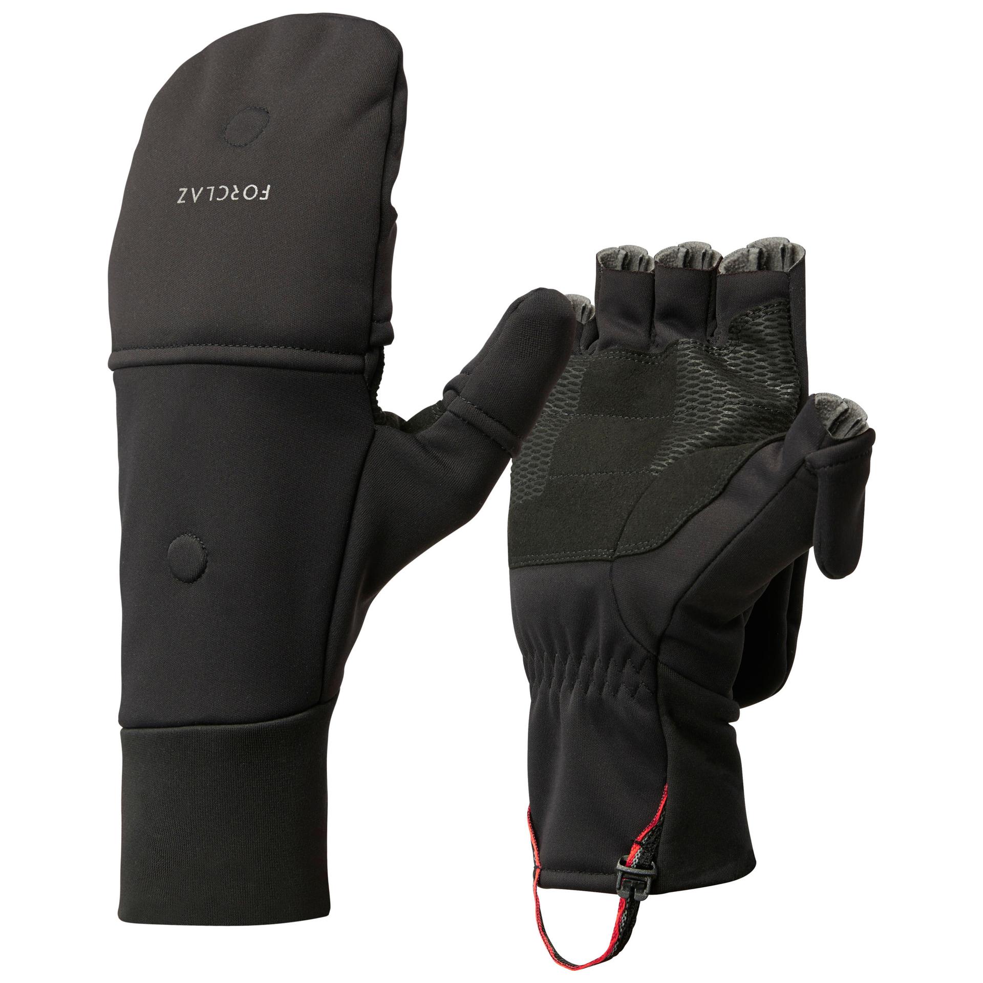 mountain trekking mitten & glove trek 500 black