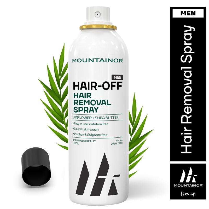 mountainor hair removal spray for men - removes hair for chest, arms, legs & under arms