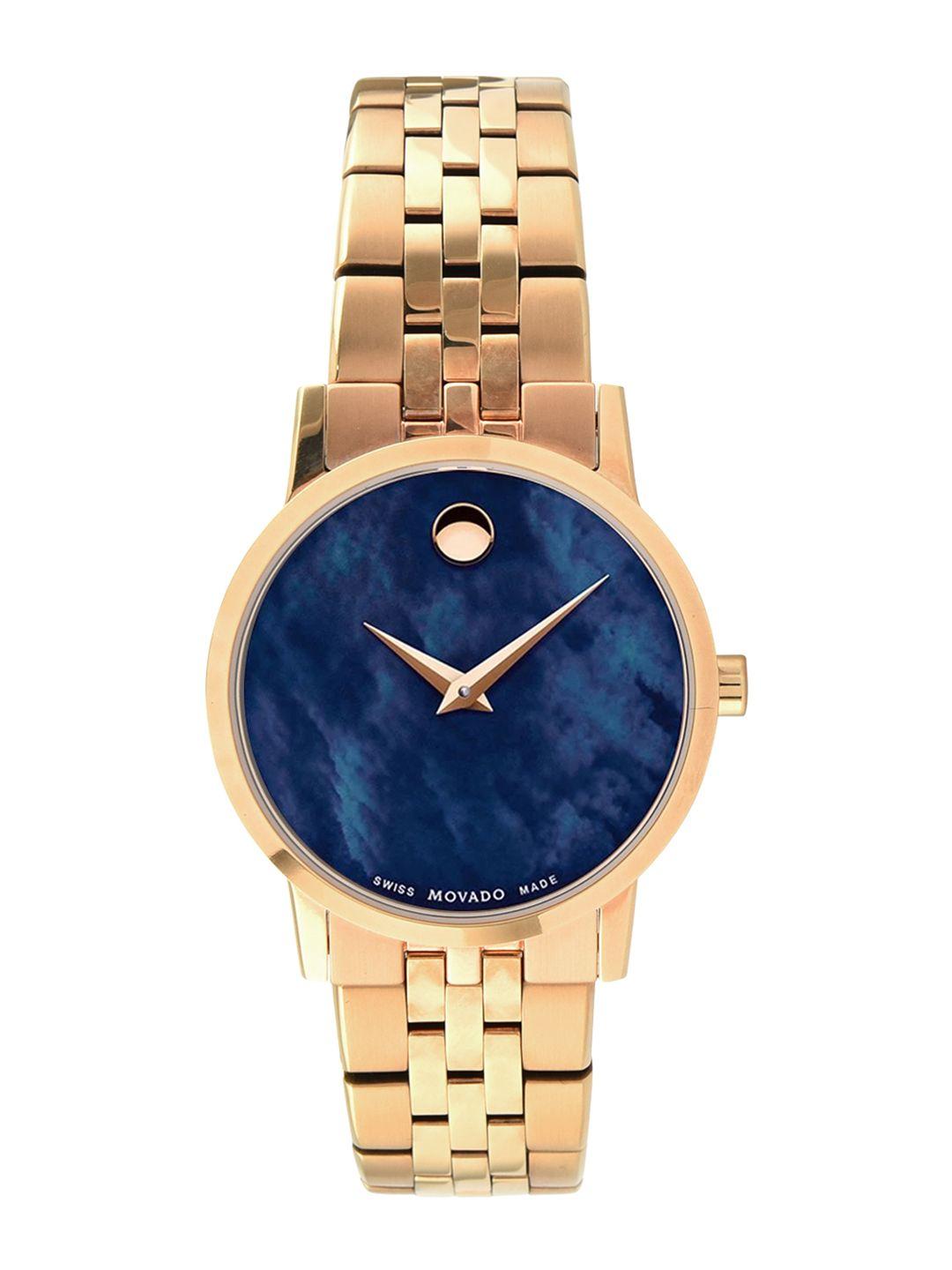 movado women blue analogue watch
