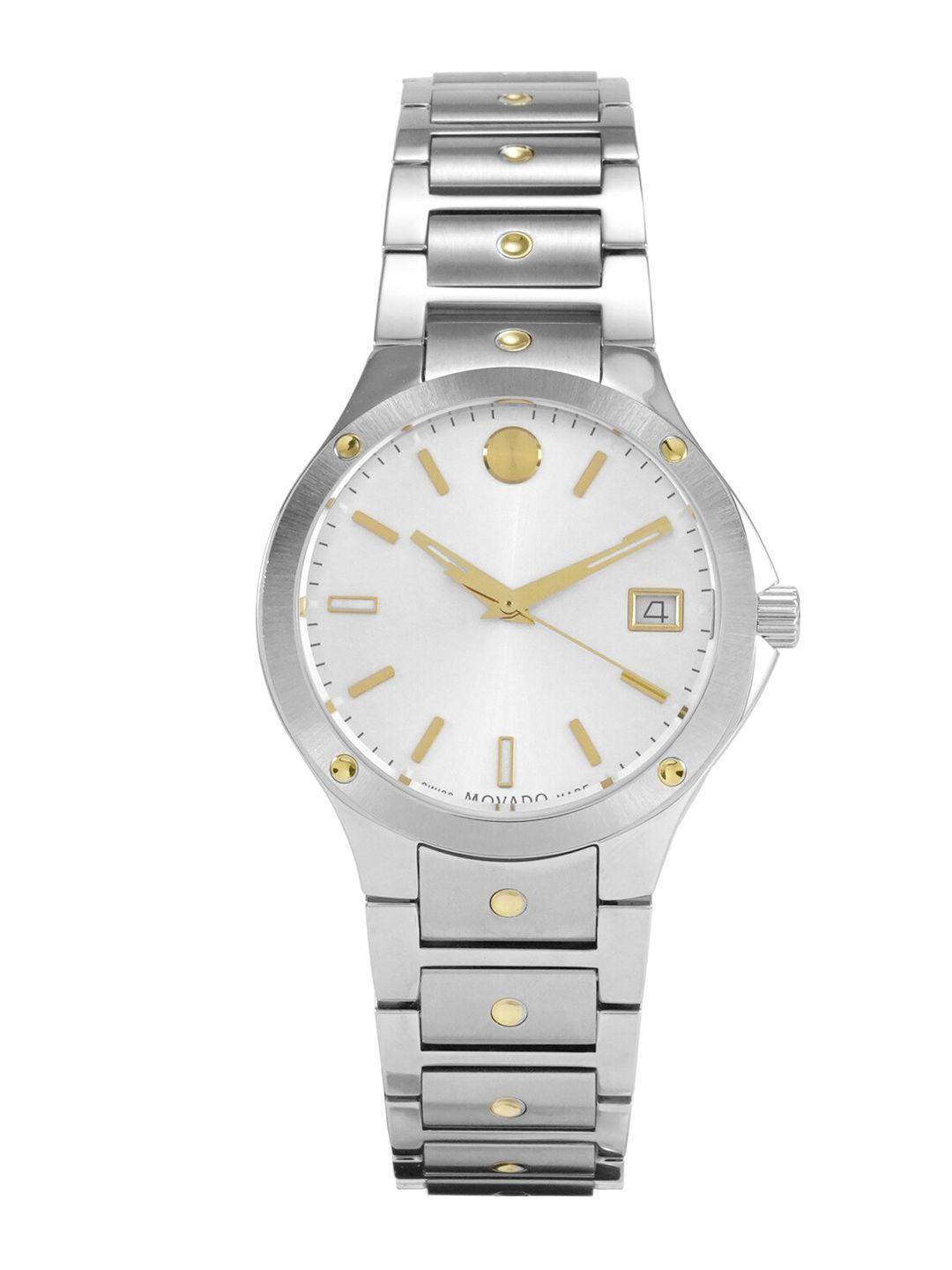 movado women silver-toned analogue watch 607516