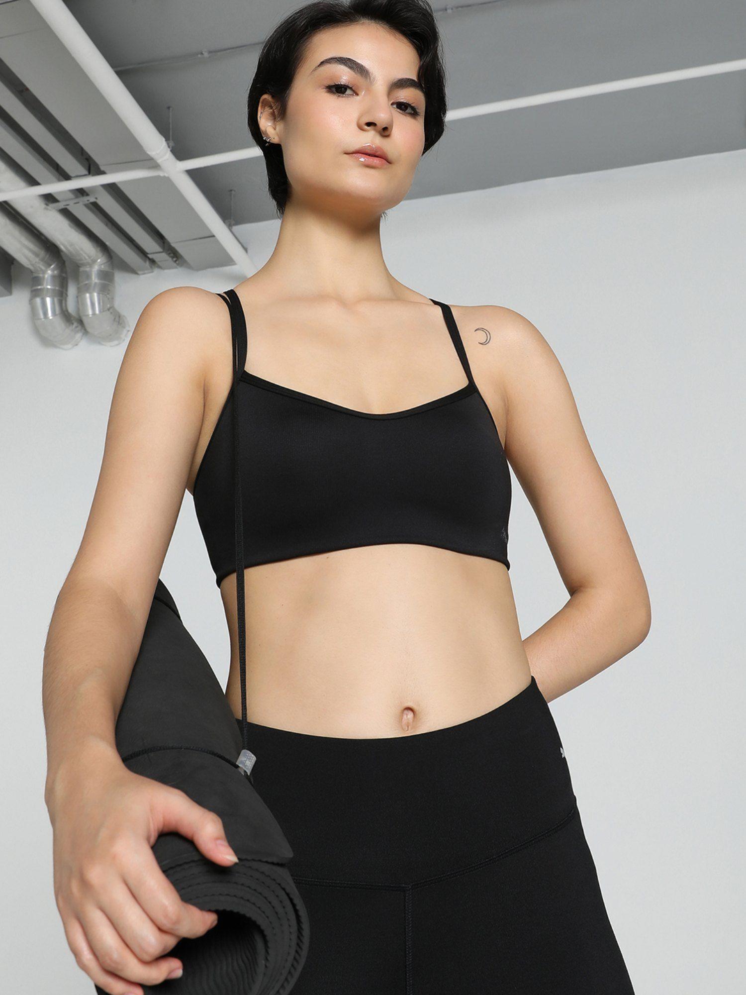 move cloudspun women black sports bra