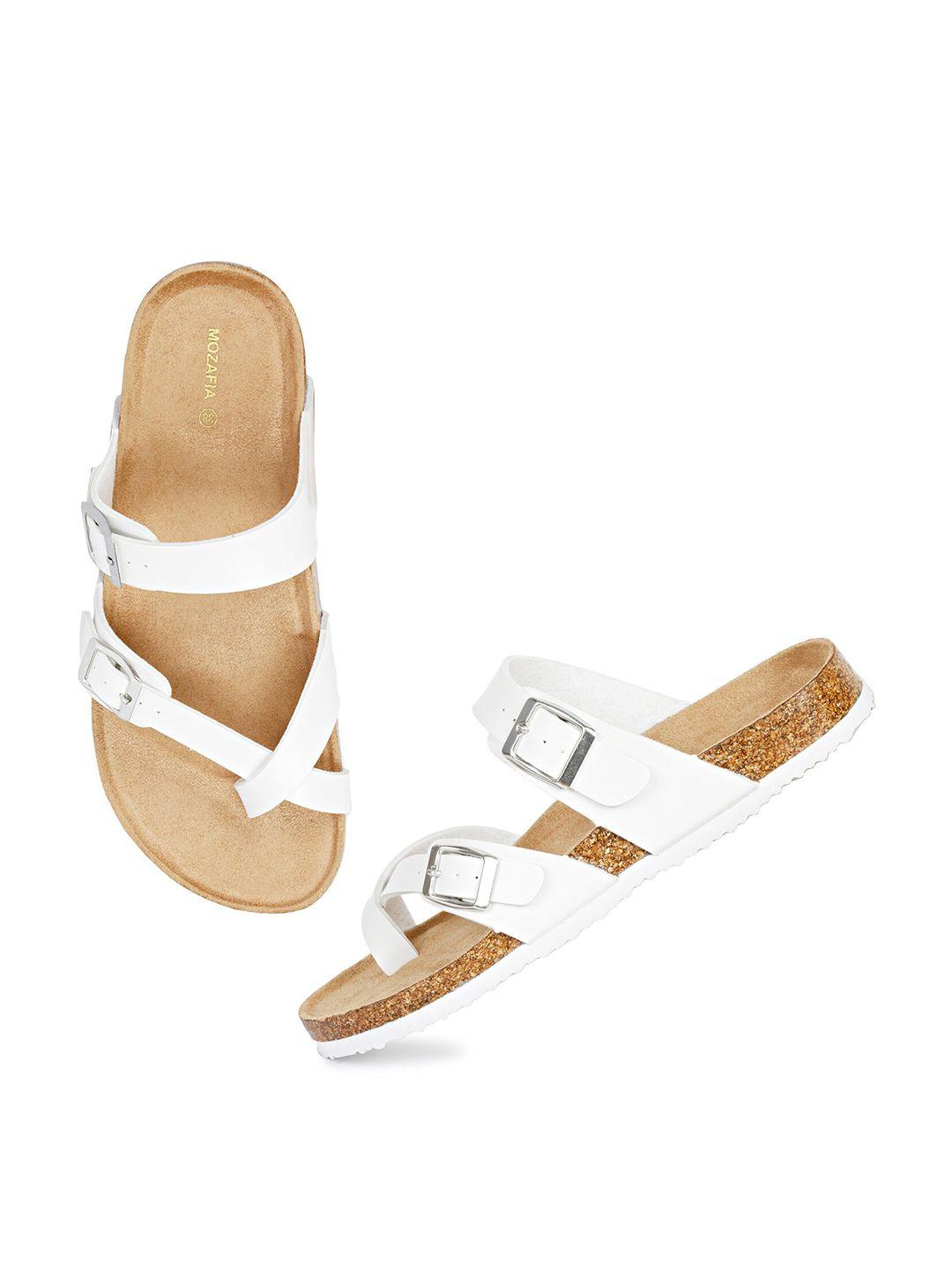 mozafia buckled one toe flats