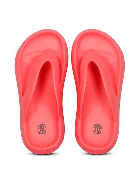 mozafia women's coral flip flops