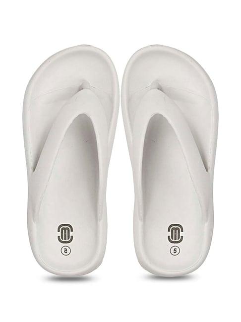 mozafia women's grey flip flops