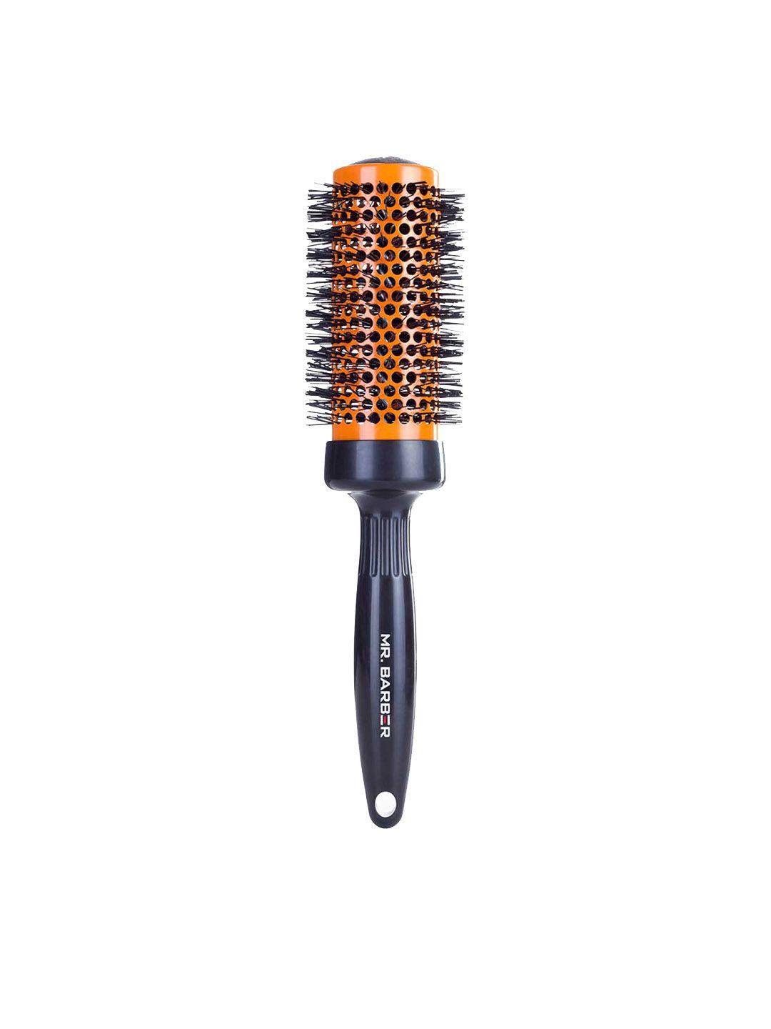 mr barber black & orange round ceramic brush mb43