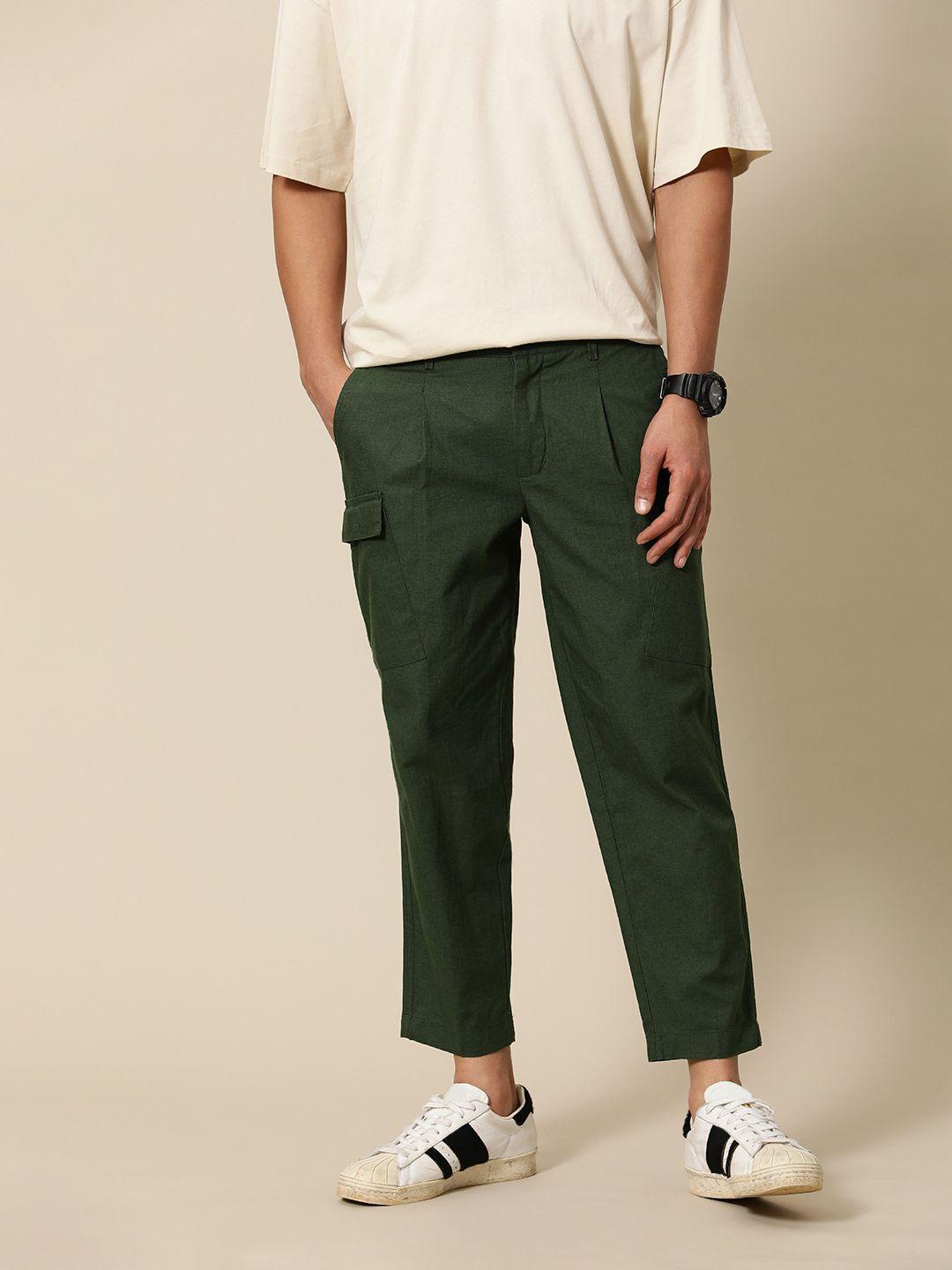 mr bowerbird men cotton linen cargos trousers