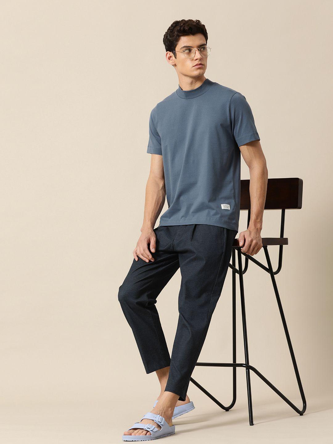 mr bowerbird men rib mock neck t-shirt