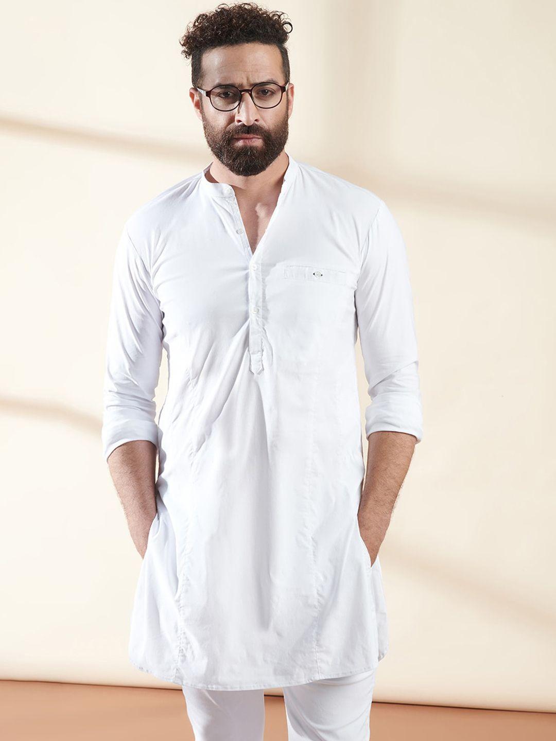 mr button mandarin collar straight kurta