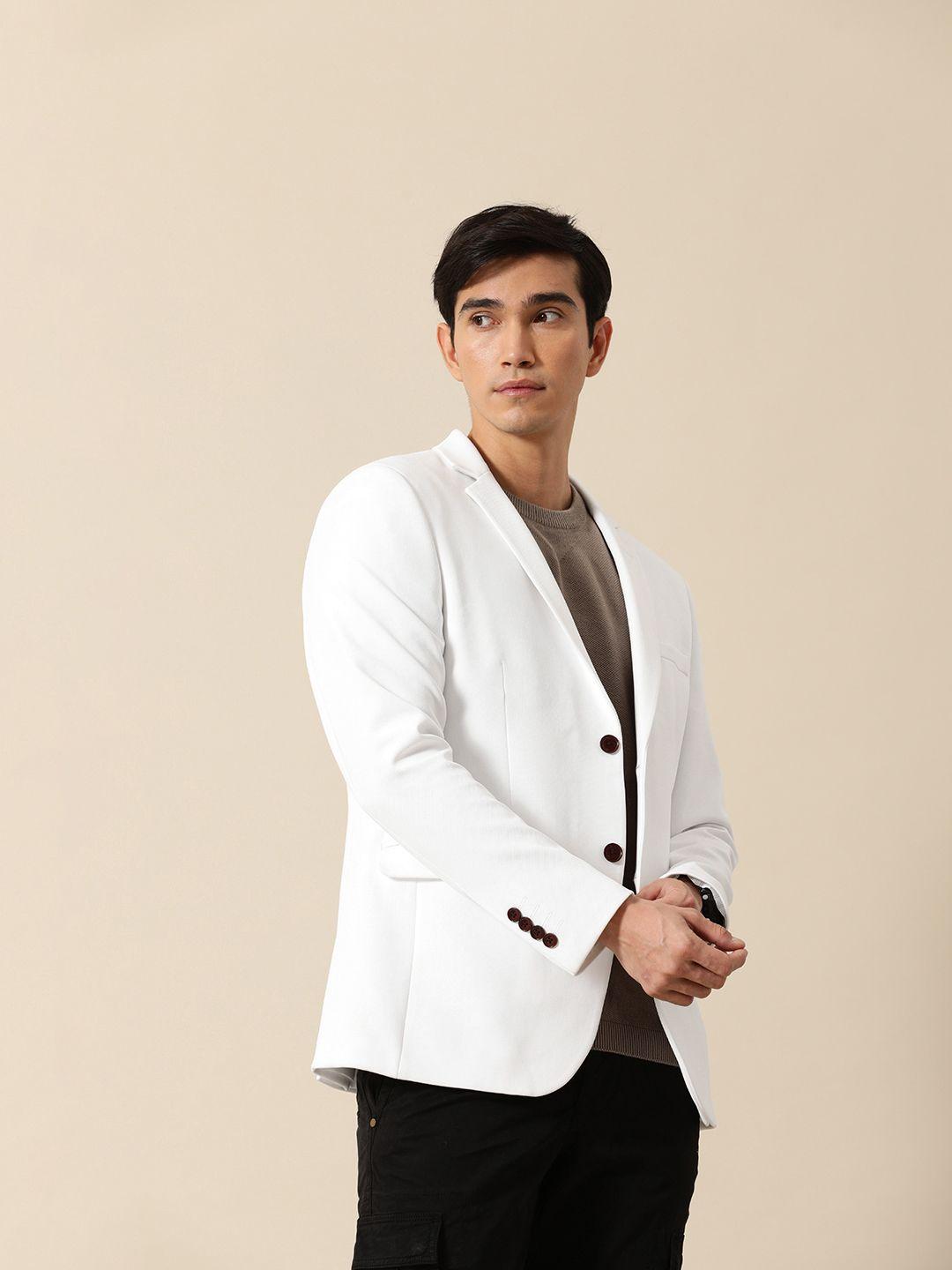 mr. bowerbird textured tailored-fit single breasted casual blazer