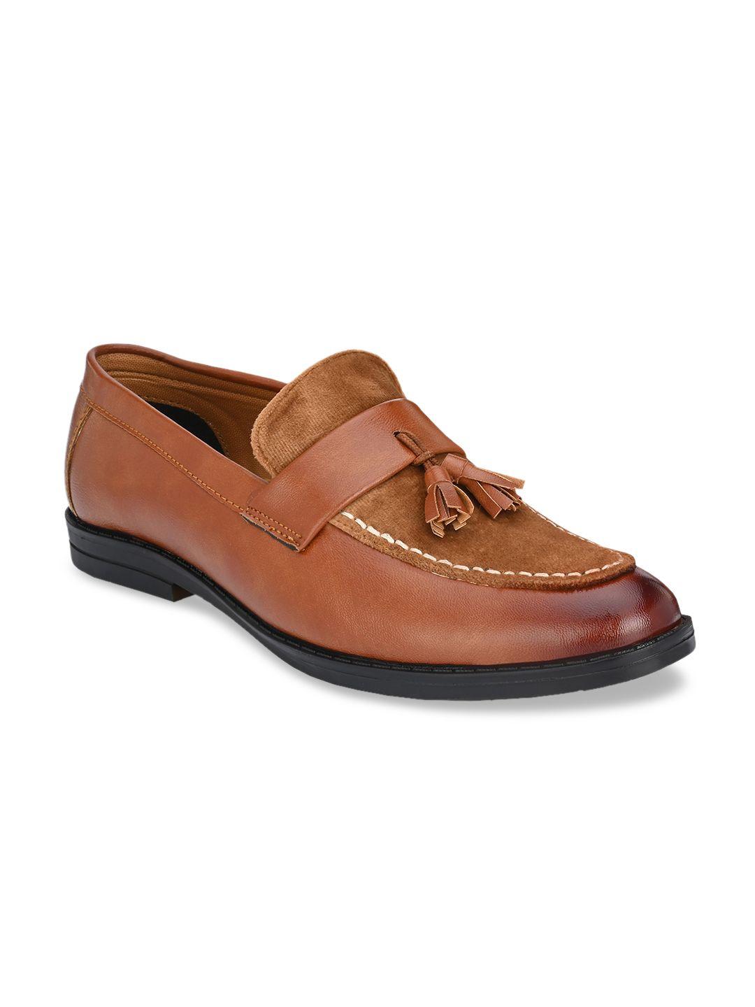 mr.wonker men brown solid formal loafers