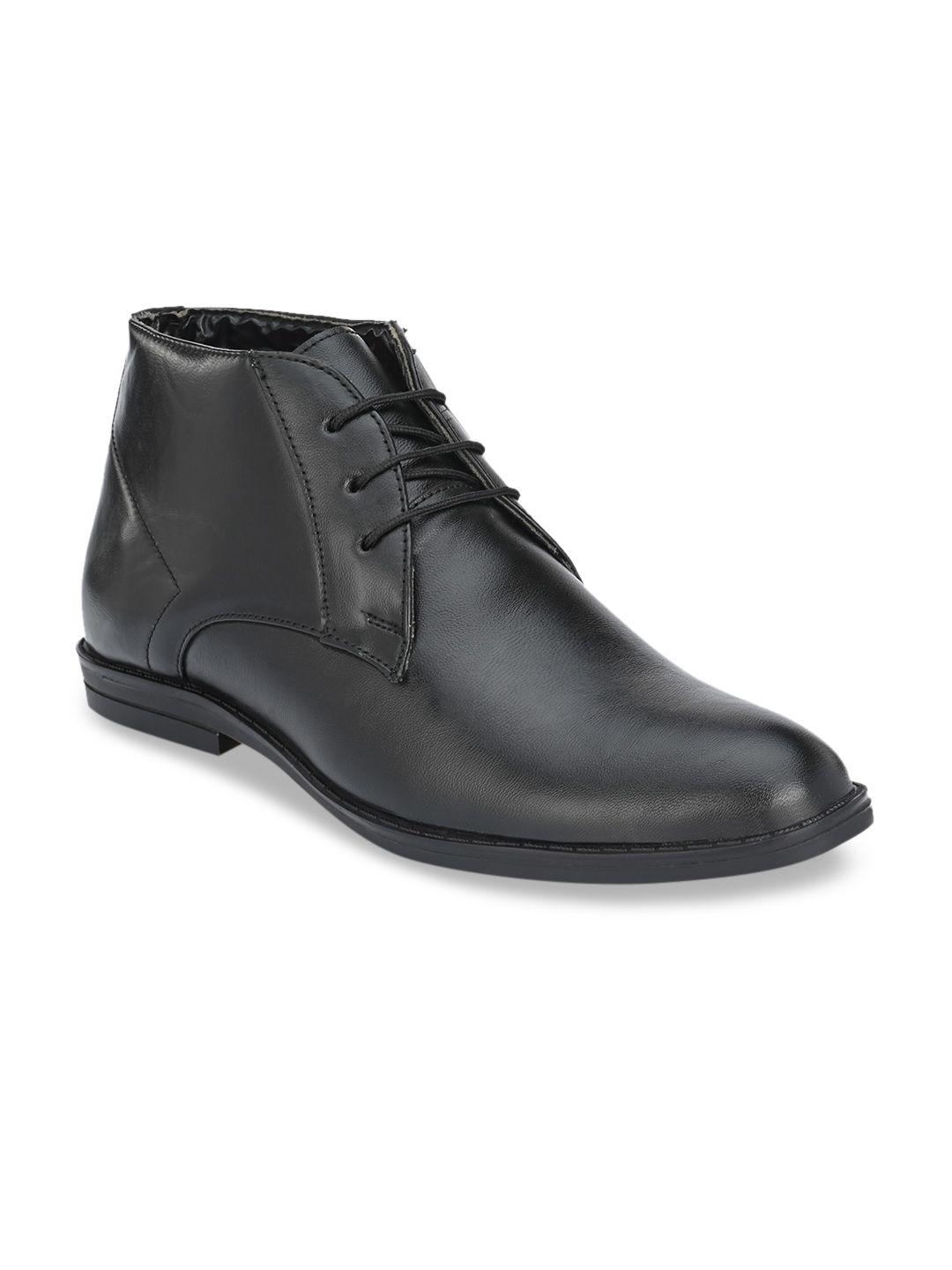 mr.wonker men black solid high-top formal derby