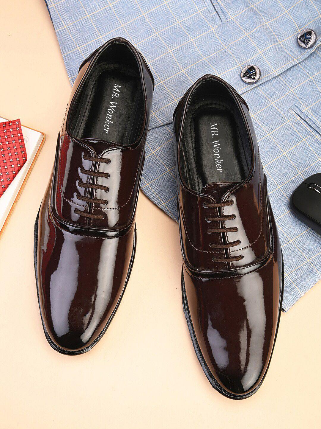 mr.wonker men round-toe lace-up formal oxfords