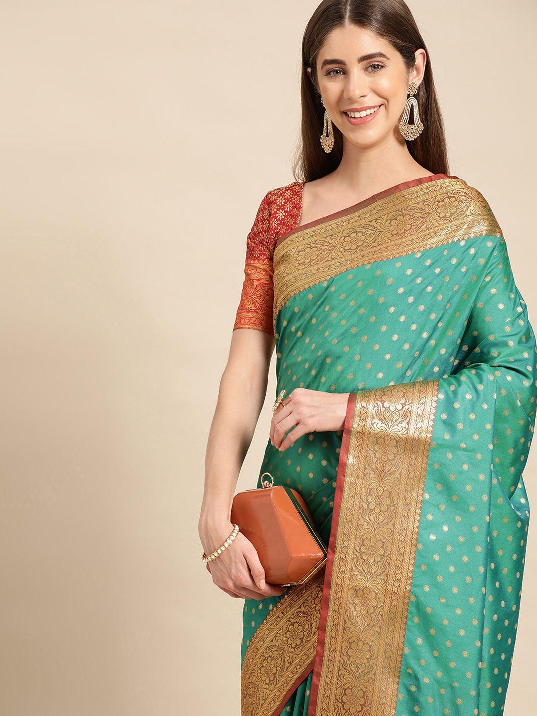 ms retail woven design zari silk blend banarasi saree