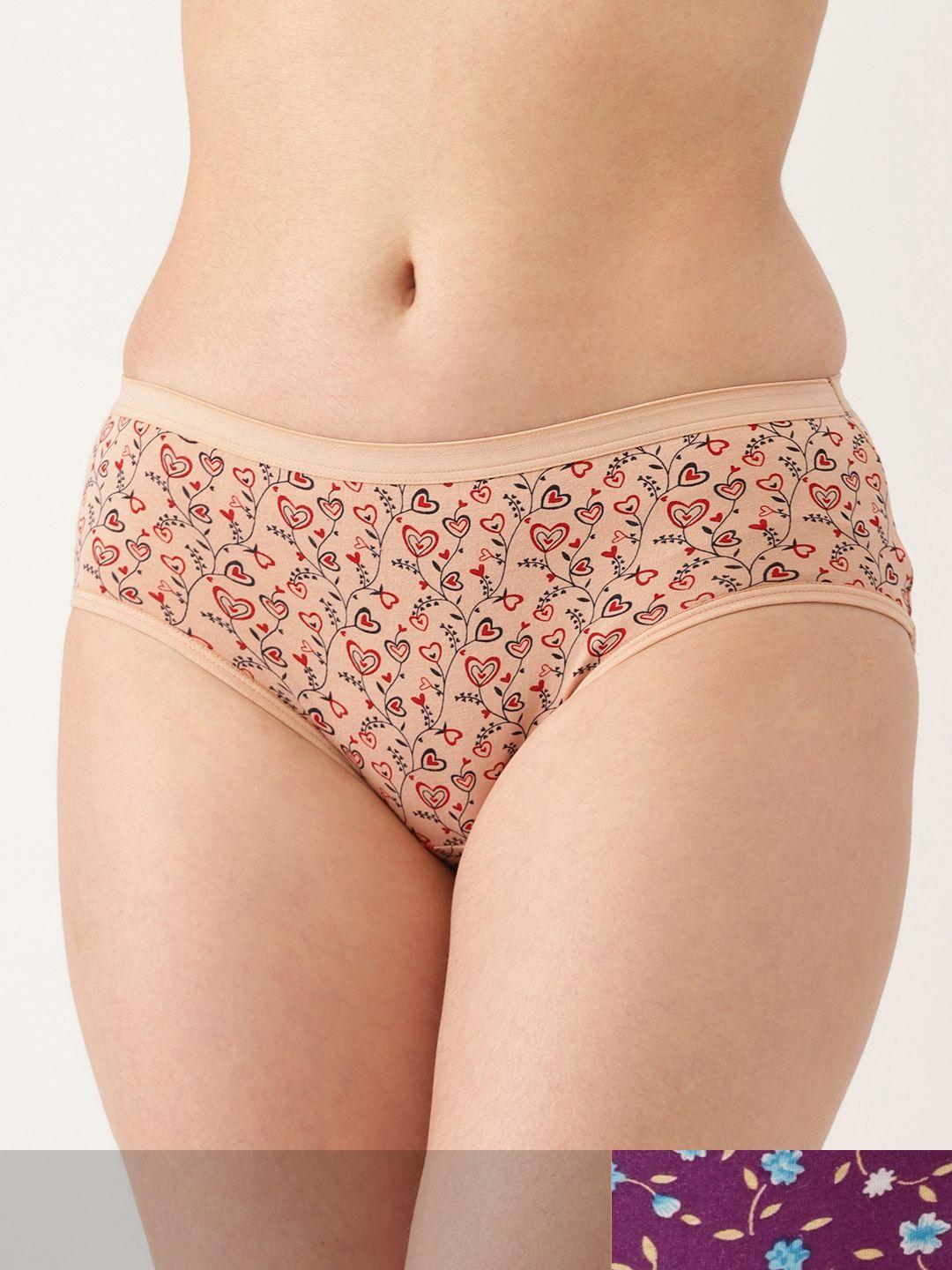 ms.lingies women pack of 2 floral printed hipster briefs msp094s