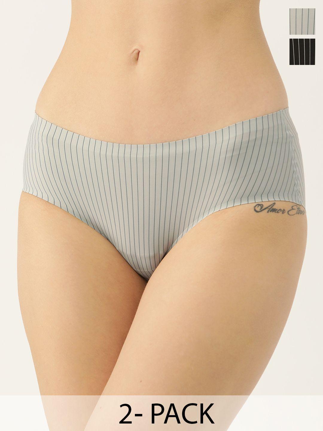 ms.lingies pack of 2 striped hipster briefs msp112