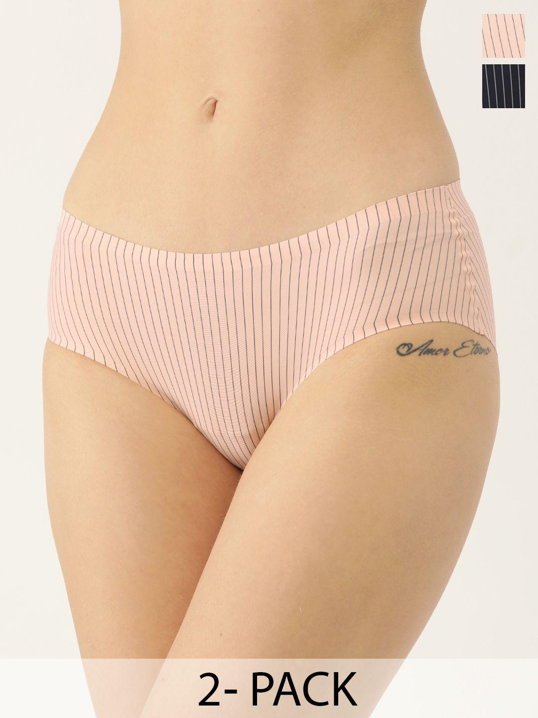 ms.lingies pack of 2 striped hipster briefs msp113