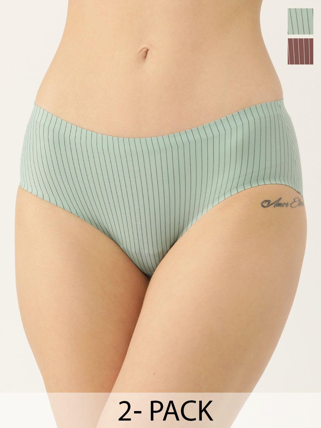 ms.lingies pack of 2 striped hipster briefs msp114